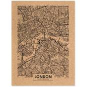 Decowood - Liège carte sérigraphiee ville London