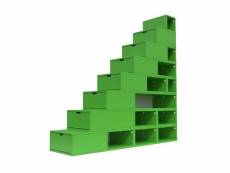 Escalier cube de rangement hauteur 200 cm vert ESC200-VE