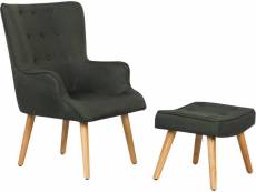 Fauteuil style scandinave tissu "odense" - 1 place