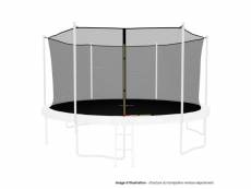 Filet intérieur de sécurité pour trampoline avec bouchons hauts de perches et ficelle : ø 14ft, 6 perches