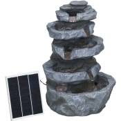 Fontaine de jardin à énergie solaire - fontaine roche