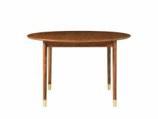 Hogarn - table à manger ronde extensible 120-155x120cm - couleur - bois foncé DR21-walnut