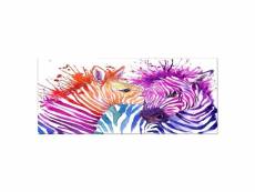 Homemania tableau zebra - animaux - pour salon, chambre - multicouleur en polyester, bois, 70 x 3 x 100 cm, -