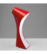 Lampe de Table Ora 1 Ampoule E27, rouge brillant/arylique blanc/chrome poli