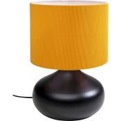 Lampe en acier noir et polyester orange