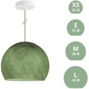 Lampe suspension avec abat-jour Cupola Polyester Vert olive - s - ø 31 cm - Polyester Vert olive