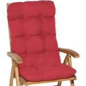 Matelas Coussin pour chaise fauteuil de jardin Flair hl Rouge - Beautissu