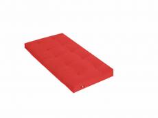 Matelas futon rouge en coton 90x200