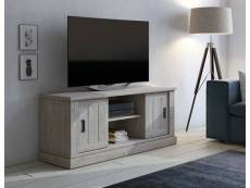 Meuble tv de salon, couleur marron, dimensions 145