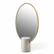 Miroir à poser Oval / Marbre - Pols Potten blanc en pierre