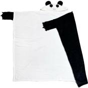 Plaid polaire 116x134 cm panda - Noir