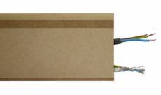 Plinthe passe-câble à couvercle arrondi MDF 244 x 11 cm ép.18 mm