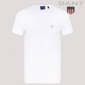 Polo ou Tee-Shirt tout Coton Gant US® T-shirt - Blanc