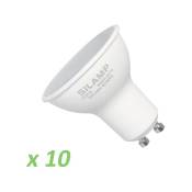 Silumen - Ampoule led GU10 8W 220V - Pack de 10 / Blanc