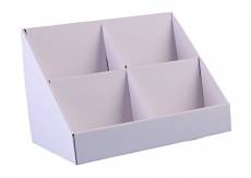 Stand-Store Support de présentation à 4 compartiments en carton, pour CD, DVD ou cartes de vœux Lot de 1 148mm pockets - CD blanc