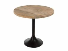 Table de bar 65cm pied métal plateau bois brok 80074