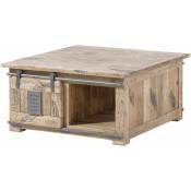 Table de salle à manger en bois de manguier 90x90x45,