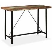Table haute mange debout bar bistrot bois massif de récupération 150 cm - Bois