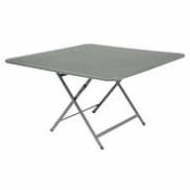 Table pliante Caractère / 128 x 128 cm - Fermob gris en métal