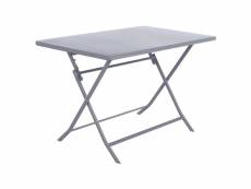 Table rectangulaire pliante greensboro 4p quartz hespéride - gris