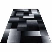 Tapis géométrique noir design Weso Noir 200x290 - Noir