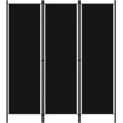 Vidaxl - Cloison de séparation 3 panneaux Noir 150x180