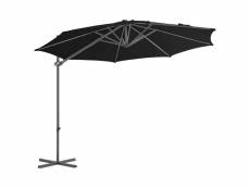 Vidaxl parasol déporté avec mât en acier noir 300 cm