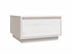 Vidaxl table basse blanc 55x56x32 cm bois massif de
