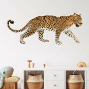 1pc Sticker Mural jaguar léopard Autocollant mural Décoration Murale pour Salon, Chambre, Cuisine, Salle de bain