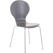 CLP - Chaise empilable de style moderne avec lignes élégantes et arrondies différentes couleurs colore : Gris