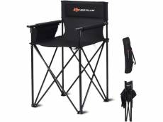 Costway chaise pliante de peche,chaise haute de plage, portable pliable,chaises de peche de jardin exterieure, pour plage, camping 57x63x98cm