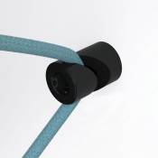 Creative Cables - Kit de décentralisation, crochet en 'v' au mur ou au plafond pour câble électrique textile Noir - Noir