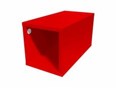 Cube de rangement bois 25x50 cm 25x50 rouge CUBE25-Red