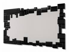 Dekoarte e076 - miroirs muraux modernes | grands miroirs rectangulaires noir | 1 pièce 120x70cm E076