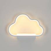 Delaveek - Applique Murale led Moderne Formes du nuage créatif Lampe murale Blanc Chaud 3000K Pour chambre à coucher, salon, couloir, entrée Blanc