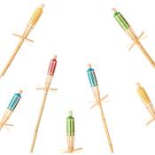 Devineau - Lot de 5 Torches Citronnelle Bambou coloris