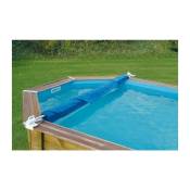 Enrouleur de bâche à bulles pour piscine en bois Ubbink co - Bleu