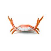 Ensoleille - Creative mignon crabe porte-stylo haltérophilie crabe porte-stylo support support de rangement cadeau papeterie(rouge)