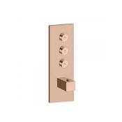 Façade Thermo Twist thermostatique 3 sorties Or Rose