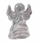 Figurine ange qulin brillant délavé - 18 cm argent