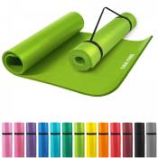 Gorilla Sports - Tapis en mousse grand - 190x100x1,5cm (Yoga - Pilates - sport à domicile) - Couleur : vert citron - vert citron