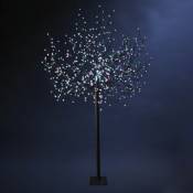 Grand Arbre fleuri lumineux d'extérieur Prunus - Diamètre 165 cm x Hauteur 250 cm - Noir