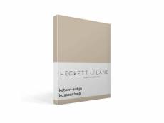 Heckett & lane taie d'oreiller en satin de coton - satin 100% coton - 60x70 cm - gris SMUL101393701