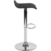 Hommoo - 2 de tabouret de bar hauteur réglable pivotant Bar chaises pivotant à 360 degrés Noir