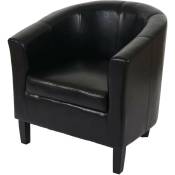 HW - Fauteuil Newport T379, fauteuil de salon / club, similicuir - noir