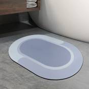 Ineasicer - Tapis de sol super absorbant, séchage rapide, antidérapant, en microfibre pour salle de bain, tapis de sol antidérapant (bleu clair)