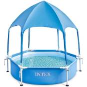 Intex - Piscine ronde avec parasol Canopy Metal Frame