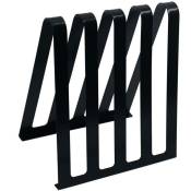 Iperbriko - Porte-revues en métal noir 4 places cm31x22h36