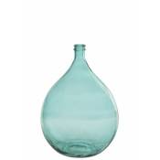 Jolipa - Vase dame jeanne en verre azur 41x41x56 cm