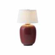 Lampe sans fil Torso / Ø 12 x H 20 cm - Céramique & tissu - Menu rouge en céramique